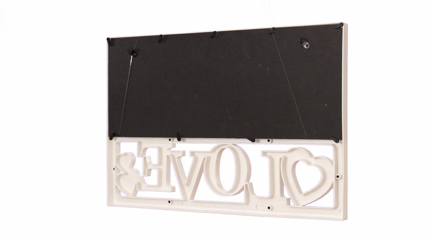 LOVE heart collage photo frame for 4 pictures