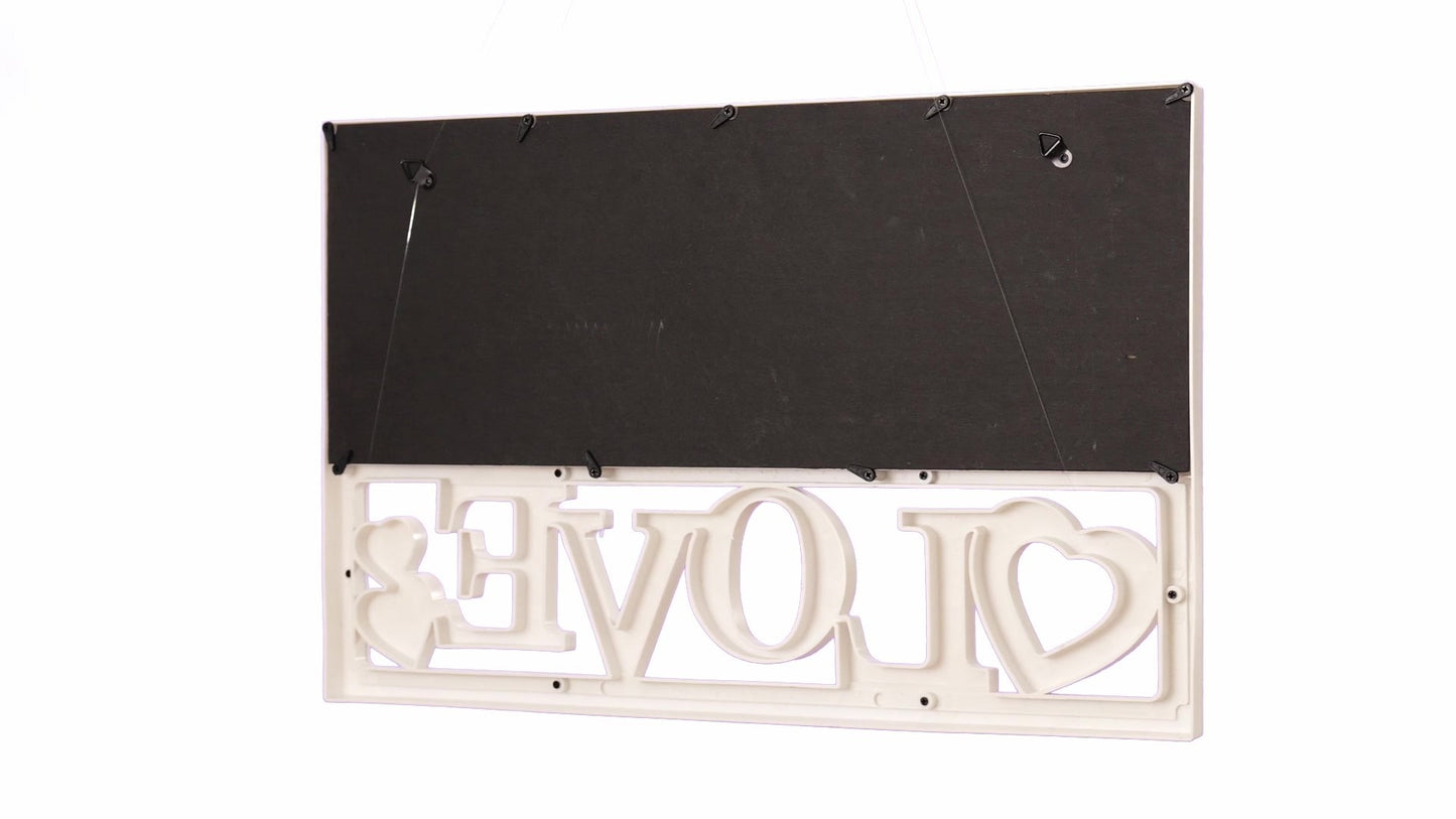 LOVE heart collage photo frame for 4 pictures