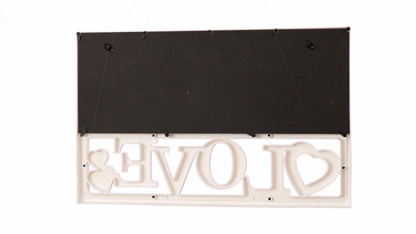LOVE heart collage photo frame for 4 pictures