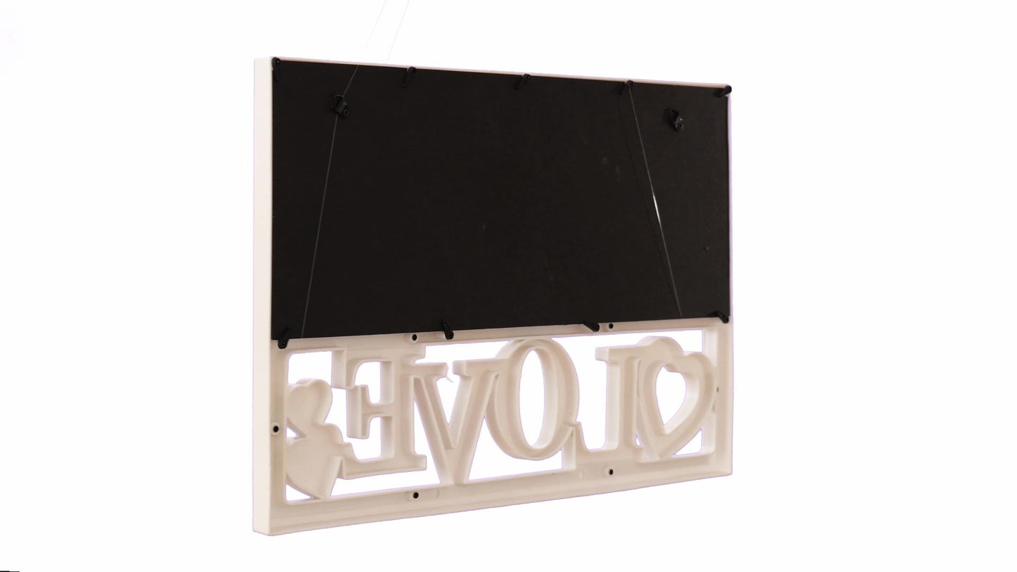 LOVE heart collage photo frame for 4 pictures