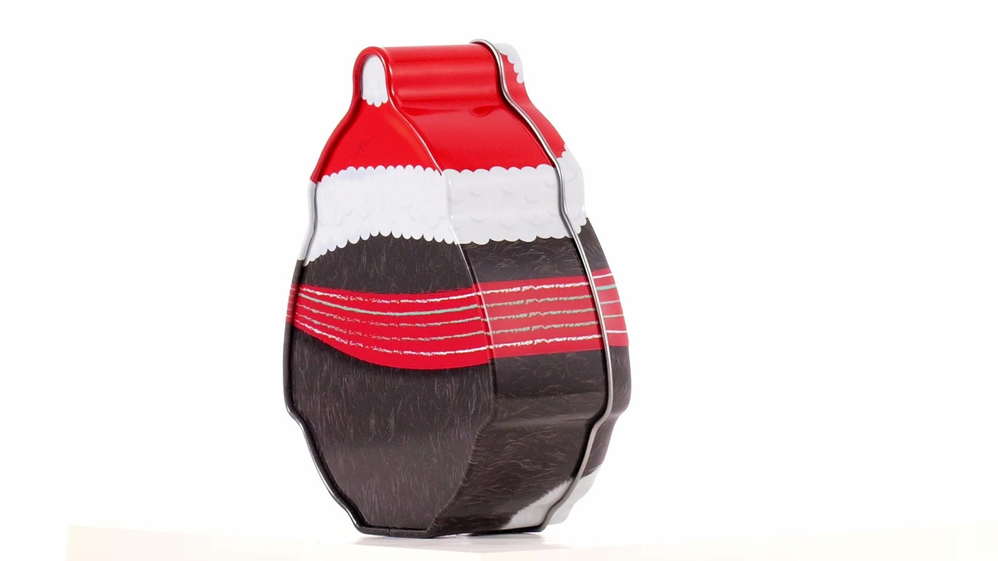 Cute metal penguin-shaped container