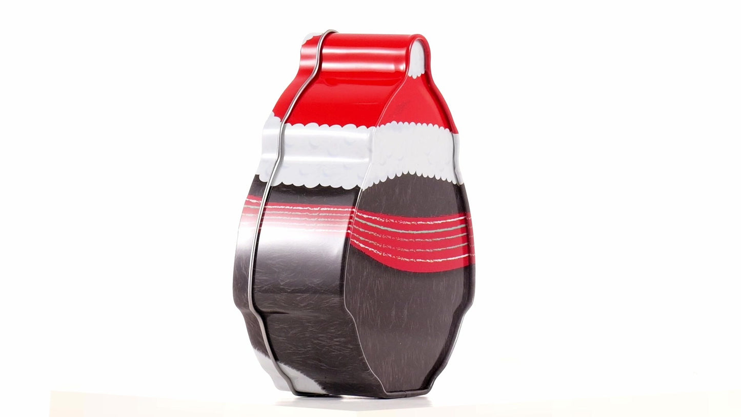 Cute metal penguin-shaped container