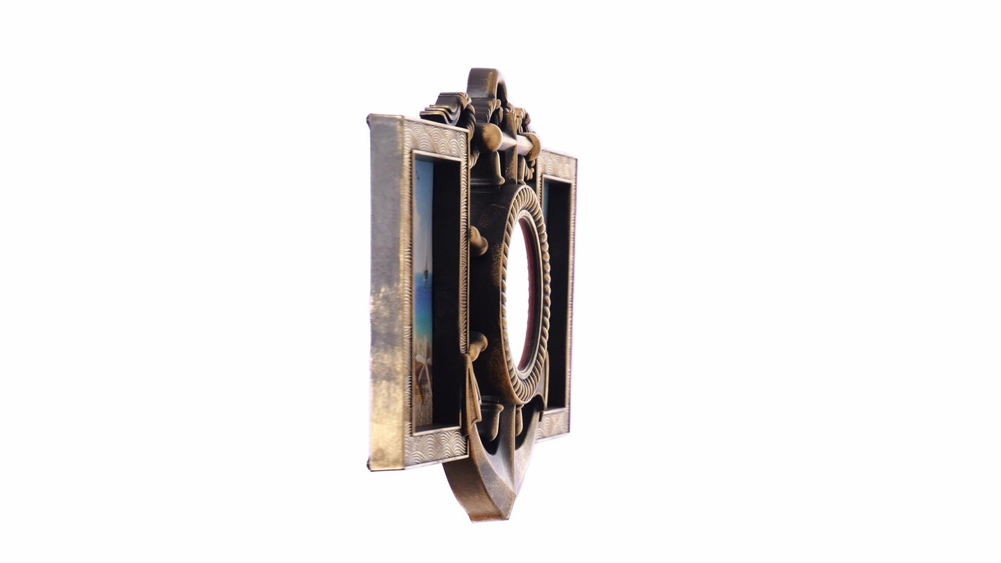 ANCORA collage clock photo frame for 2 pictures
