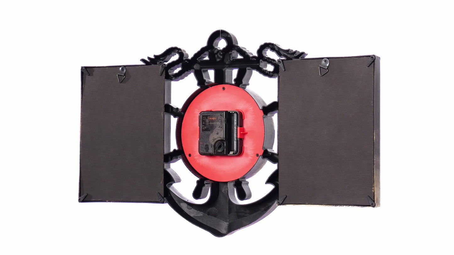 ANCORA collage clock photo frame for 2 pictures