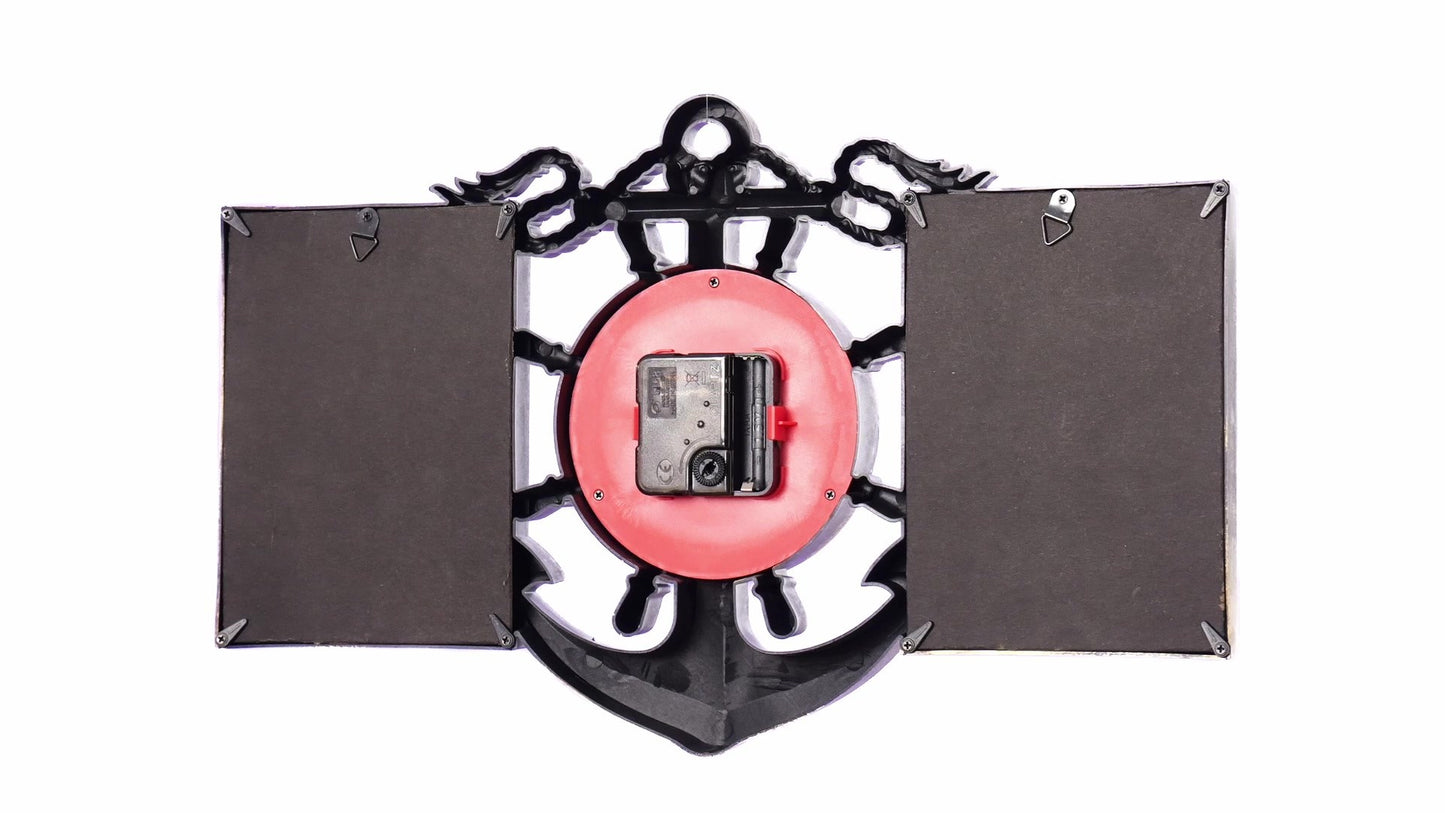 ANCORA collage clock photo frame for 2 pictures