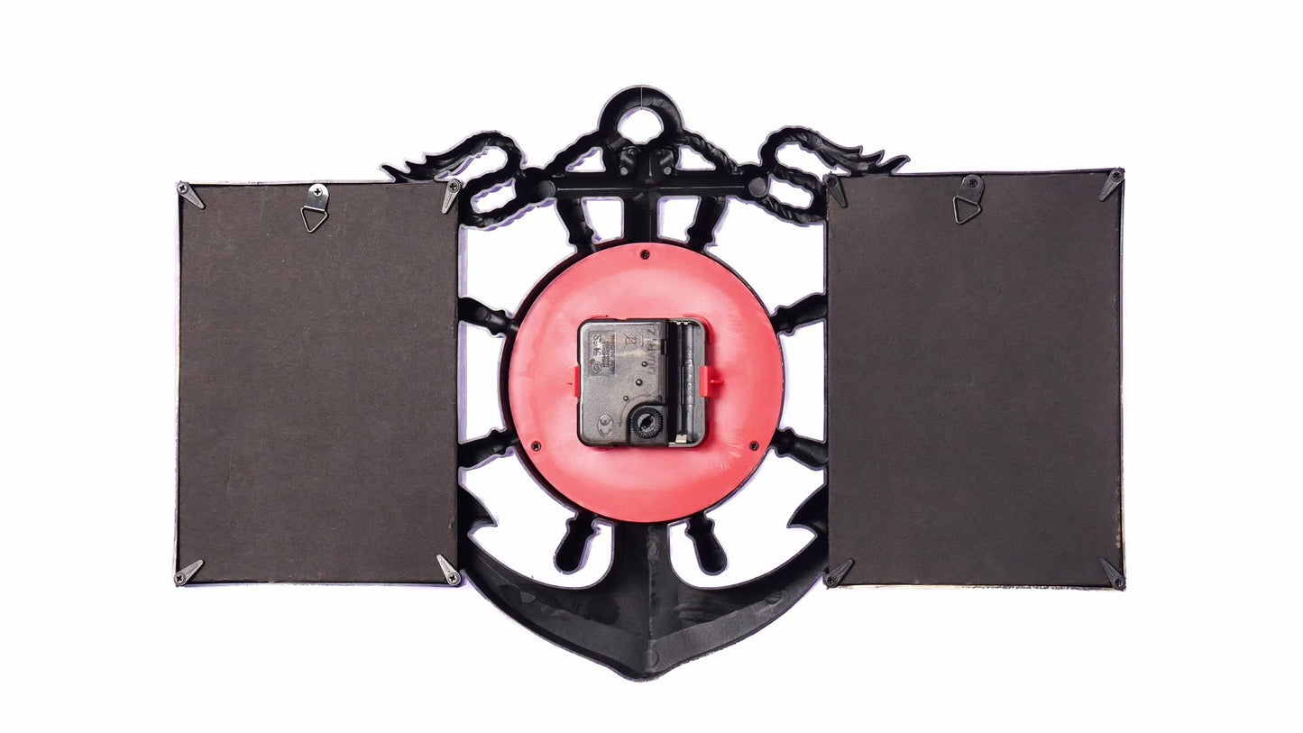 ANCORA collage clock photo frame for 2 pictures