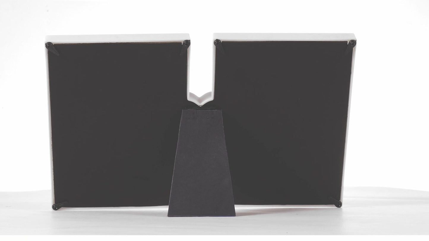 Red heart collage photo frame for 2 pictures