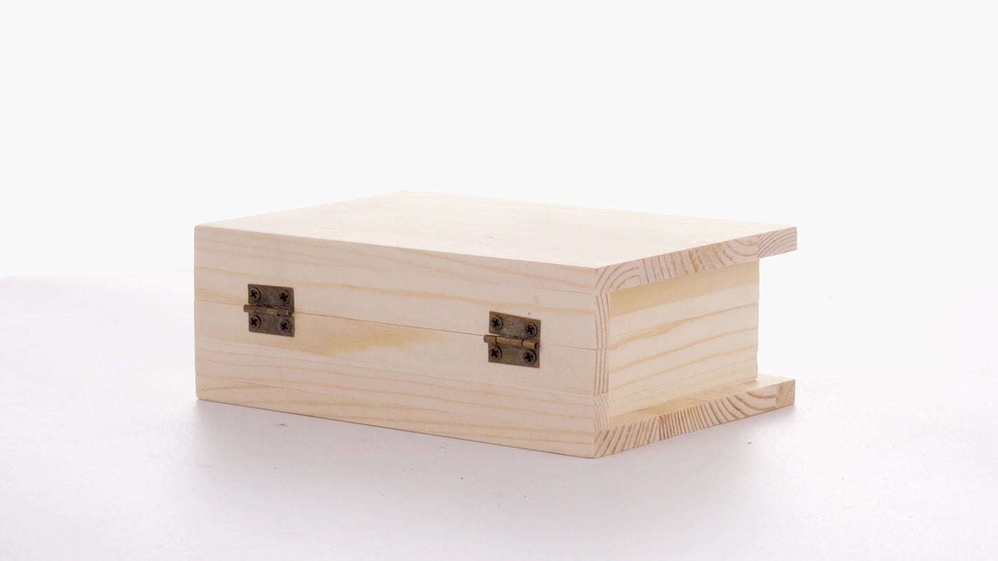 Wooden box BOOK 15x11x6