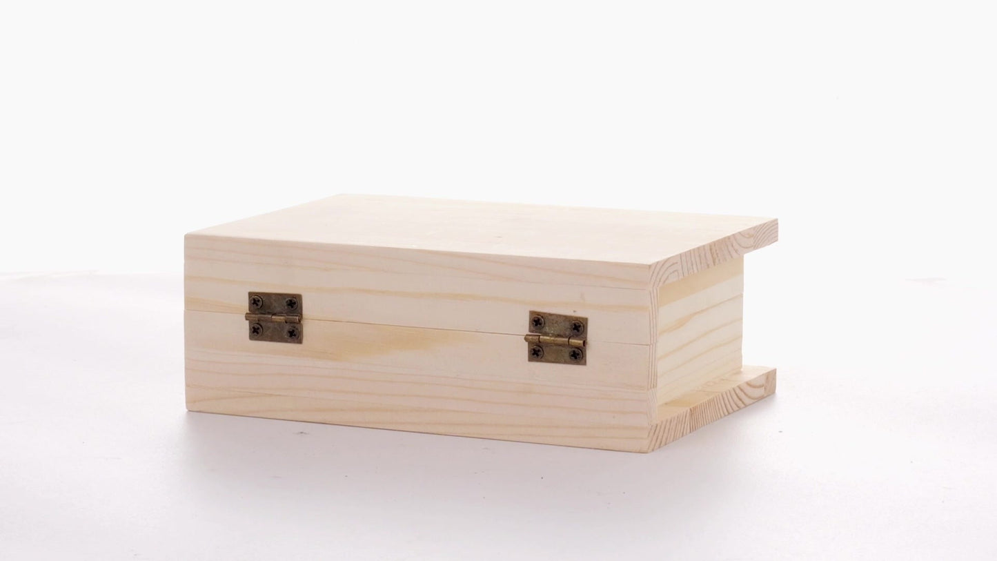 Wooden box BOOK 15x11x6