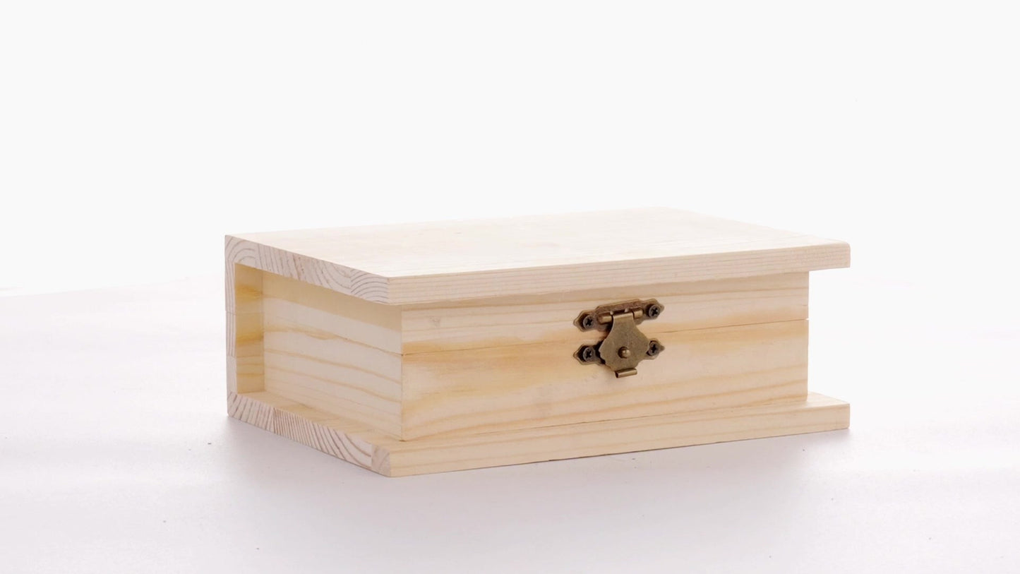 Wooden box BOOK 15x11x6