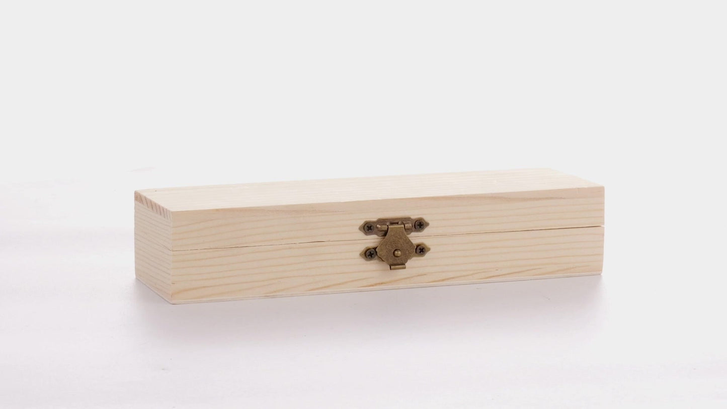 Правоъгълна дървена кутия PEN 18x6x4