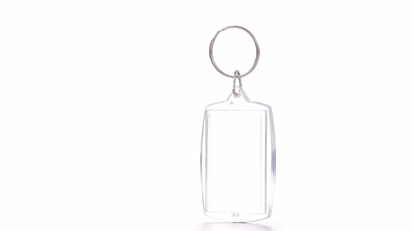 Plastic keychain photo insert 4x5 - set of 100 pcs