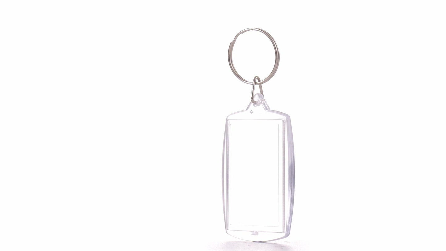Plastic keychain photo insert 4x5 - set of 100 pcs