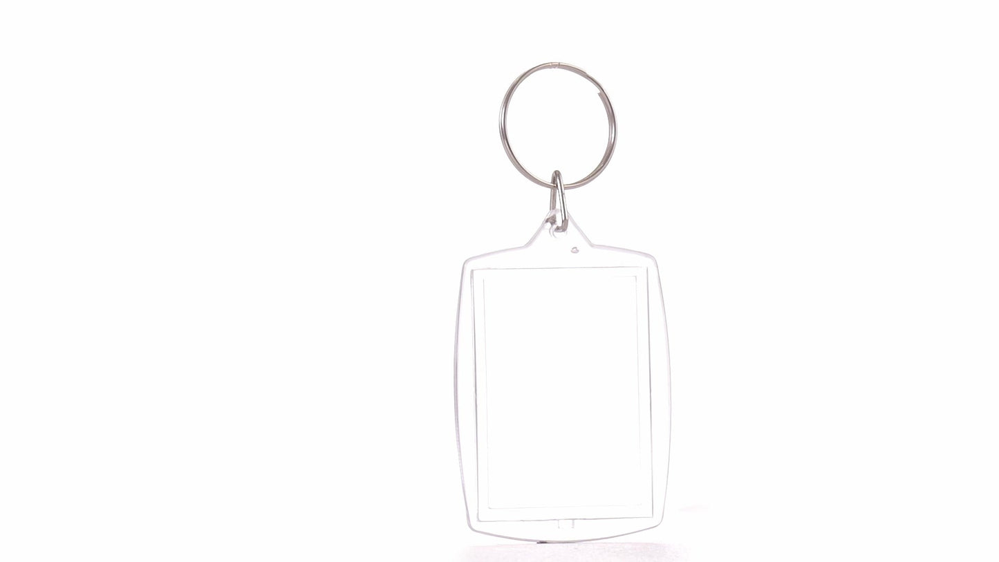 Plastic keychain photo insert 4x5 - set of 100 pcs