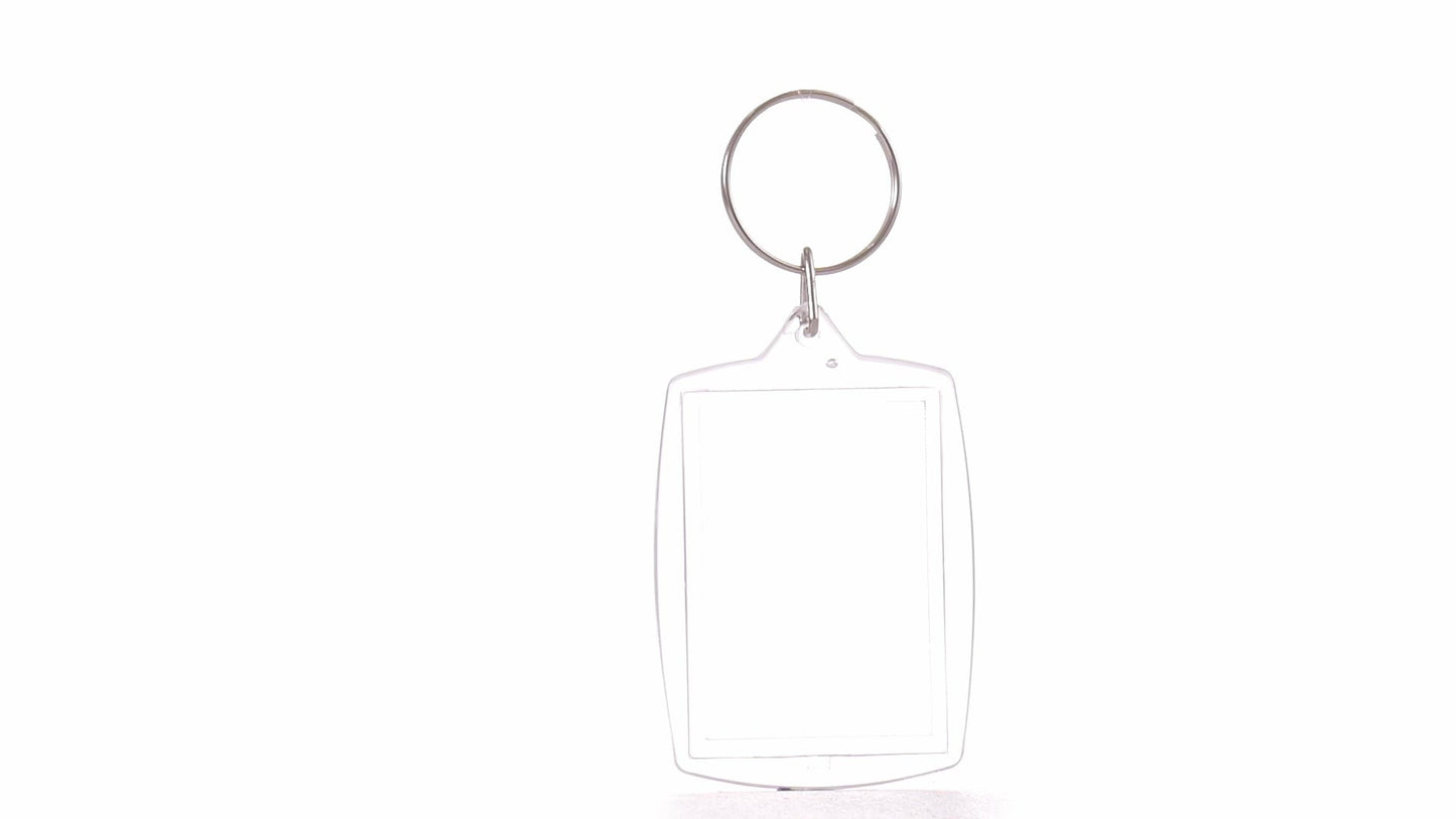 Plastic keychain photo insert 4x5 - set of 100 pcs