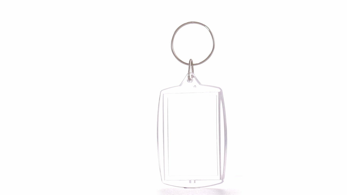 Plastic keychain photo insert 4x5 - set of 100 pcs