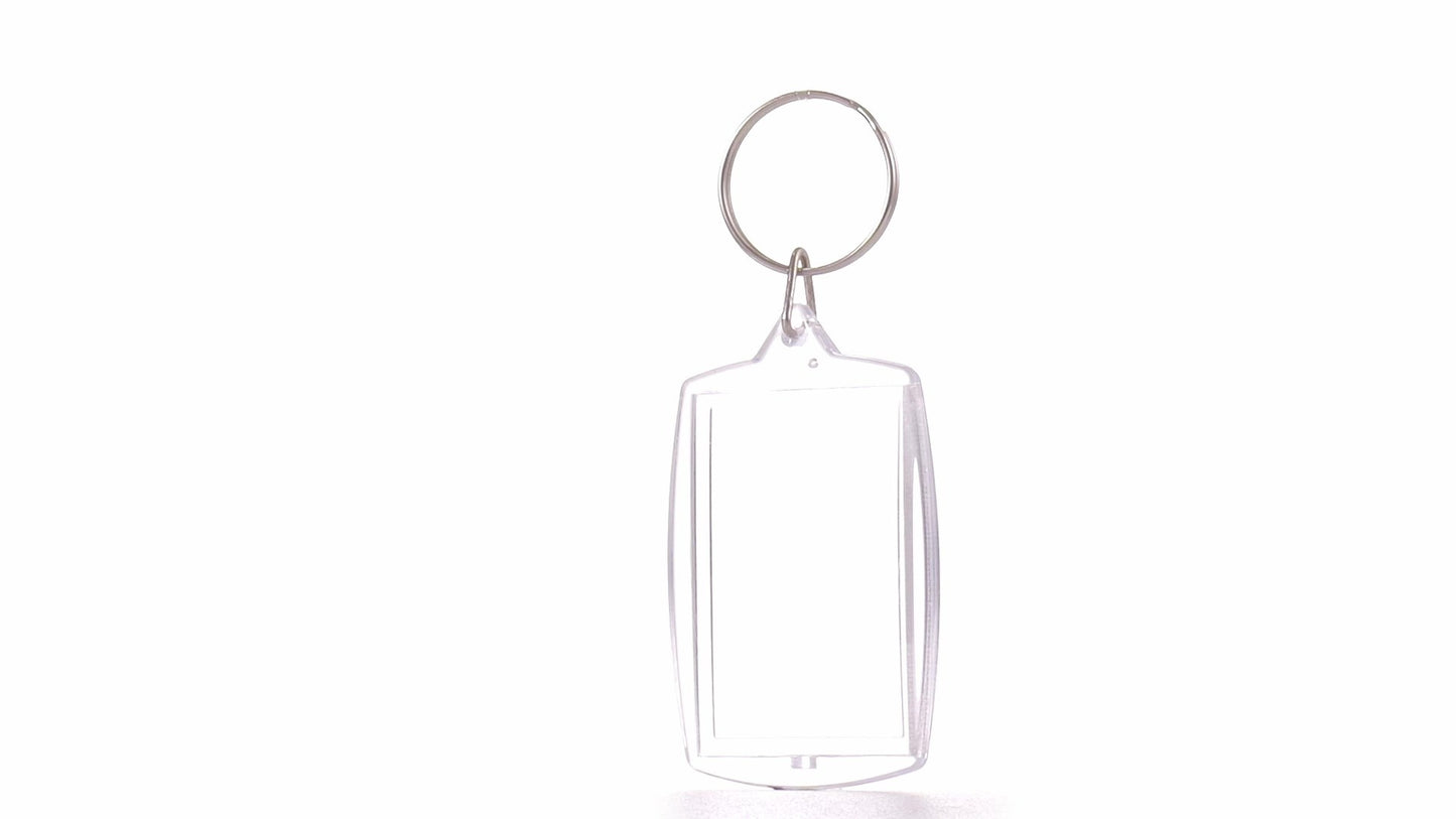 Plastic keychain photo insert 4x5 - set of 100 pcs