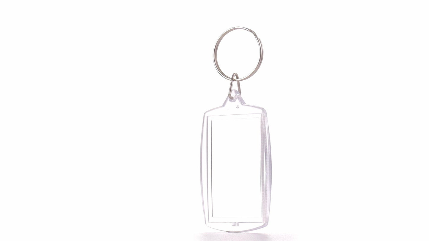 Plastic keychain photo insert 4x5 - set of 100 pcs