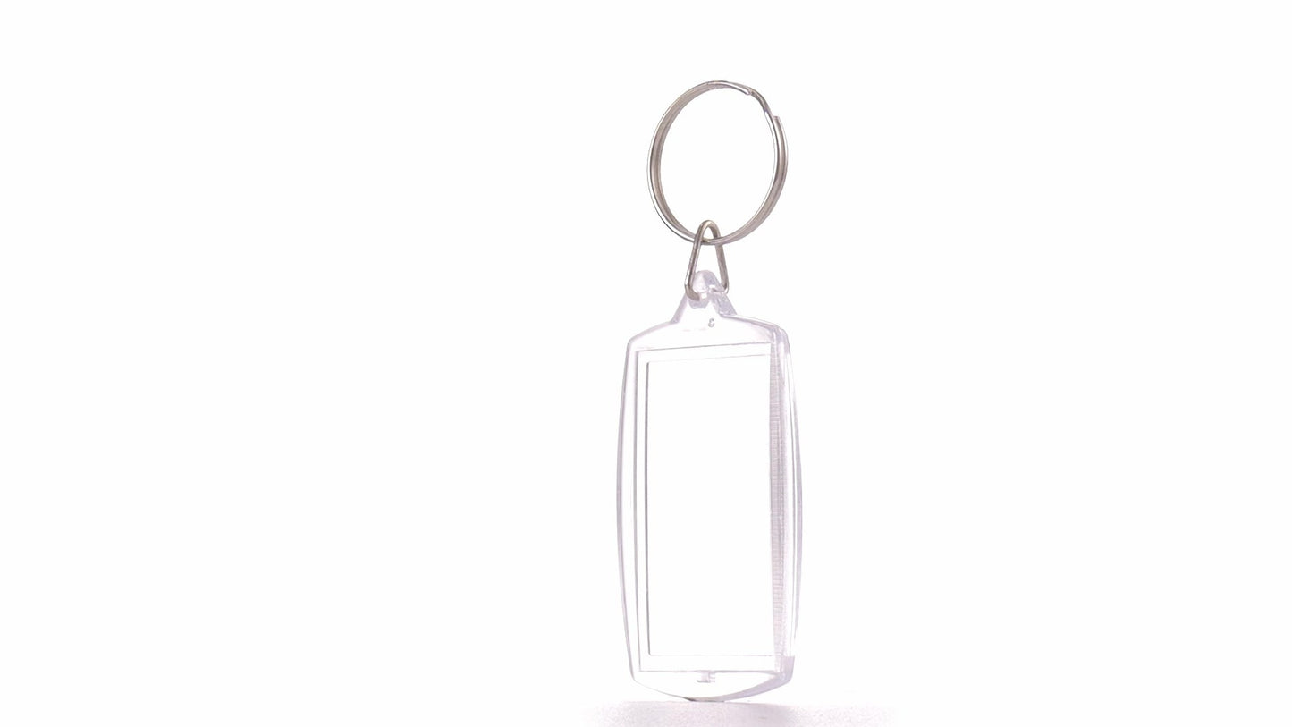 Plastic keychain photo insert 4x5 - set of 100 pcs