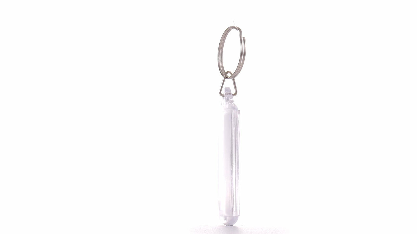 Plastic keychain photo insert 4x5 - set of 100 pcs