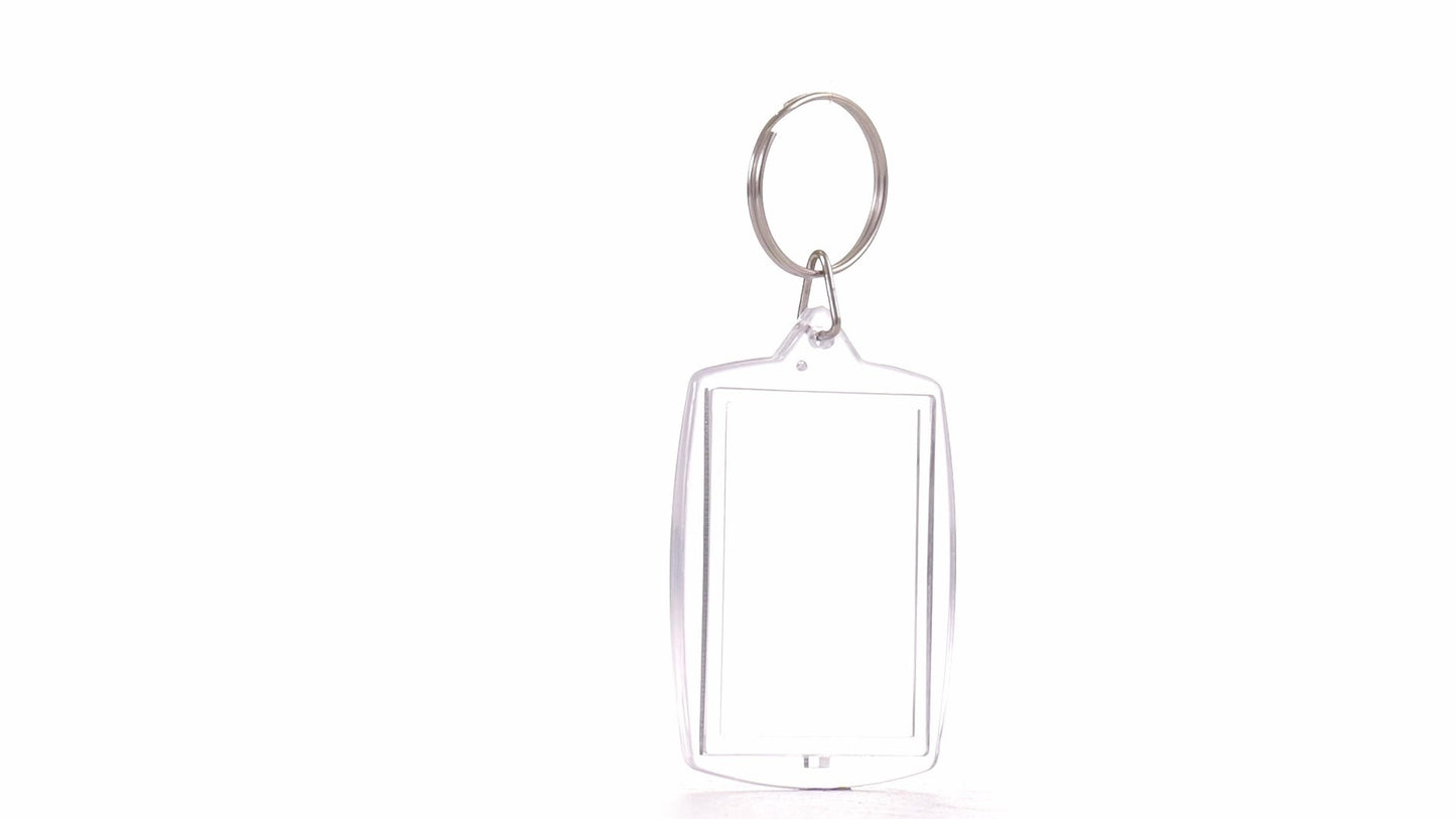 Plastic keychain photo insert 4x5 - set of 100 pcs