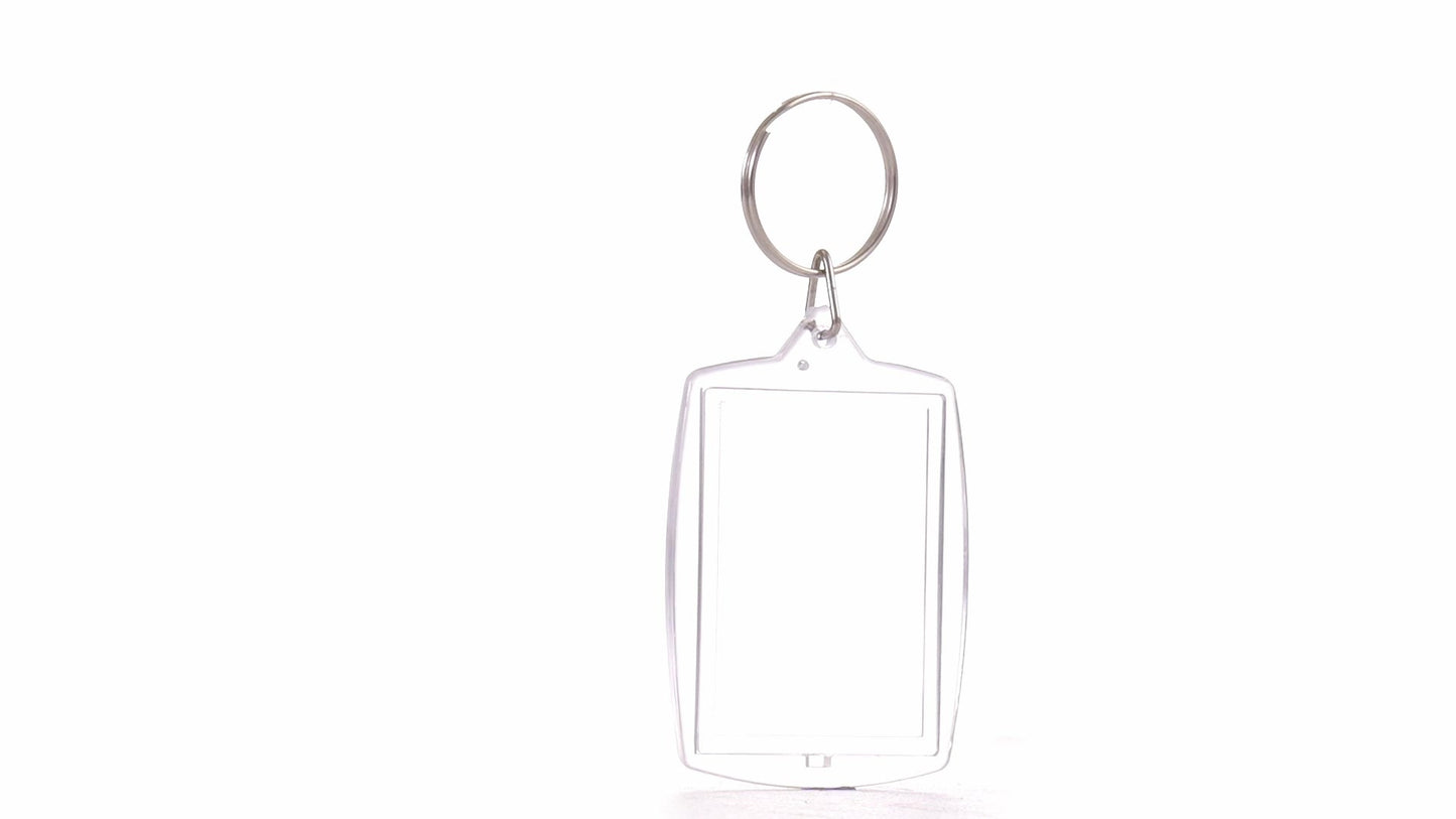 Plastic keychain photo insert 4x5 - set of 100 pcs