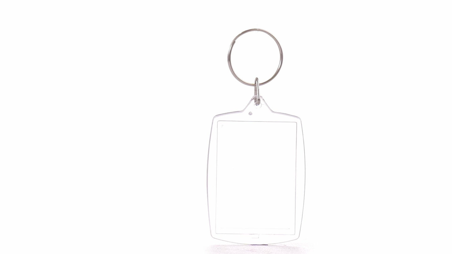 Plastic keychain photo insert 4x5 - set of 100 pcs