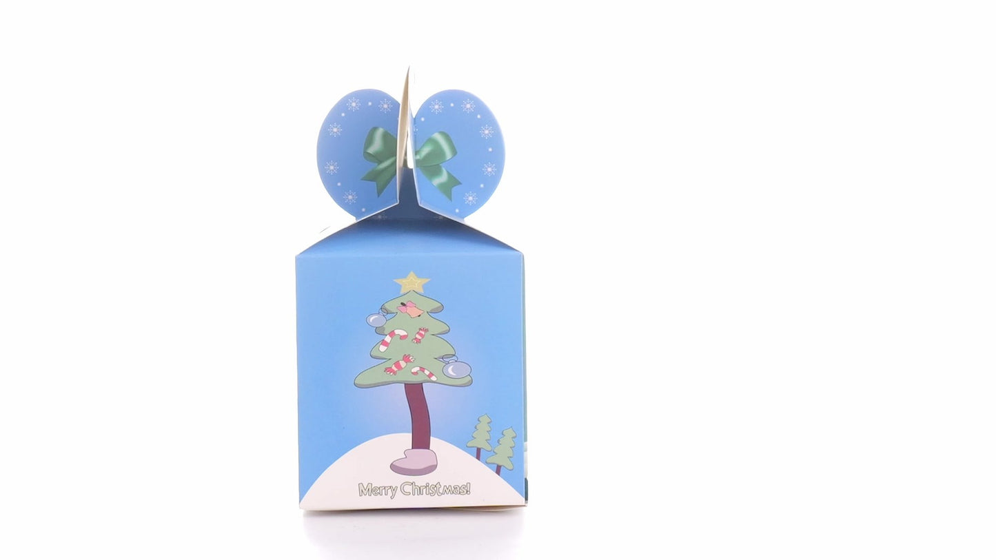 Кутия чаши 3D Коледа синя