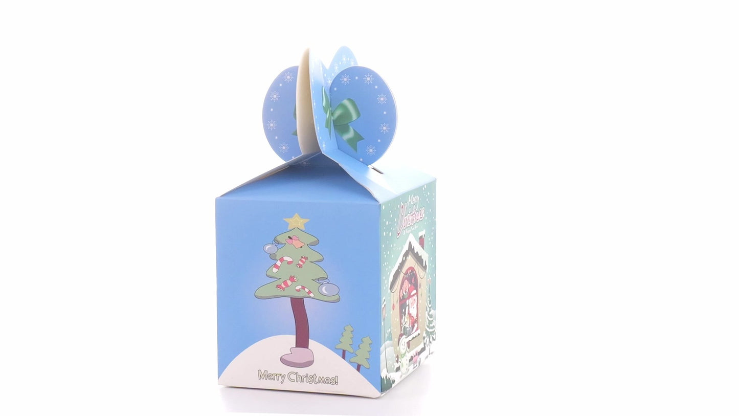 Кутия чаши 3D Коледа синя