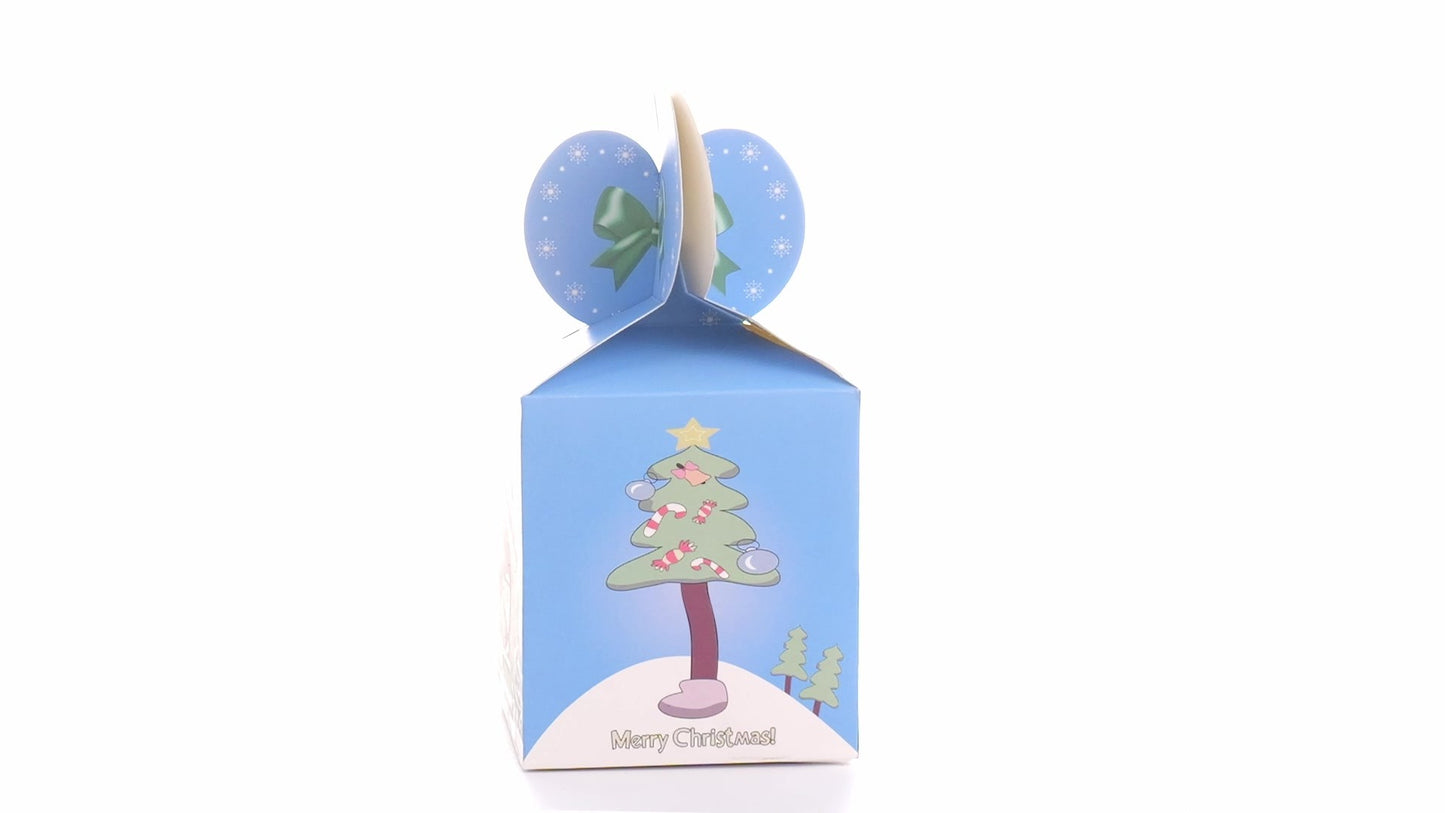 Кутия чаши 3D Коледа синя