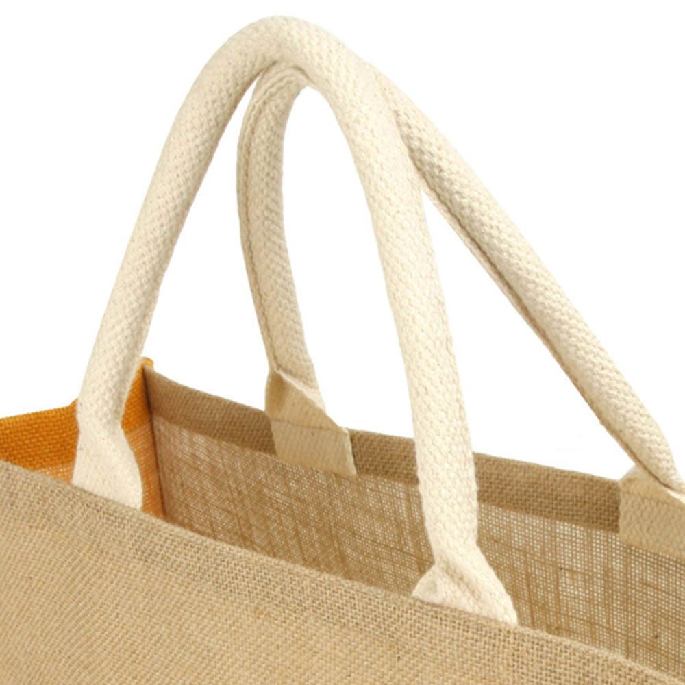 Sacosa iuta cu manere de bumbac 38x42 BO7148S129 - Green Print