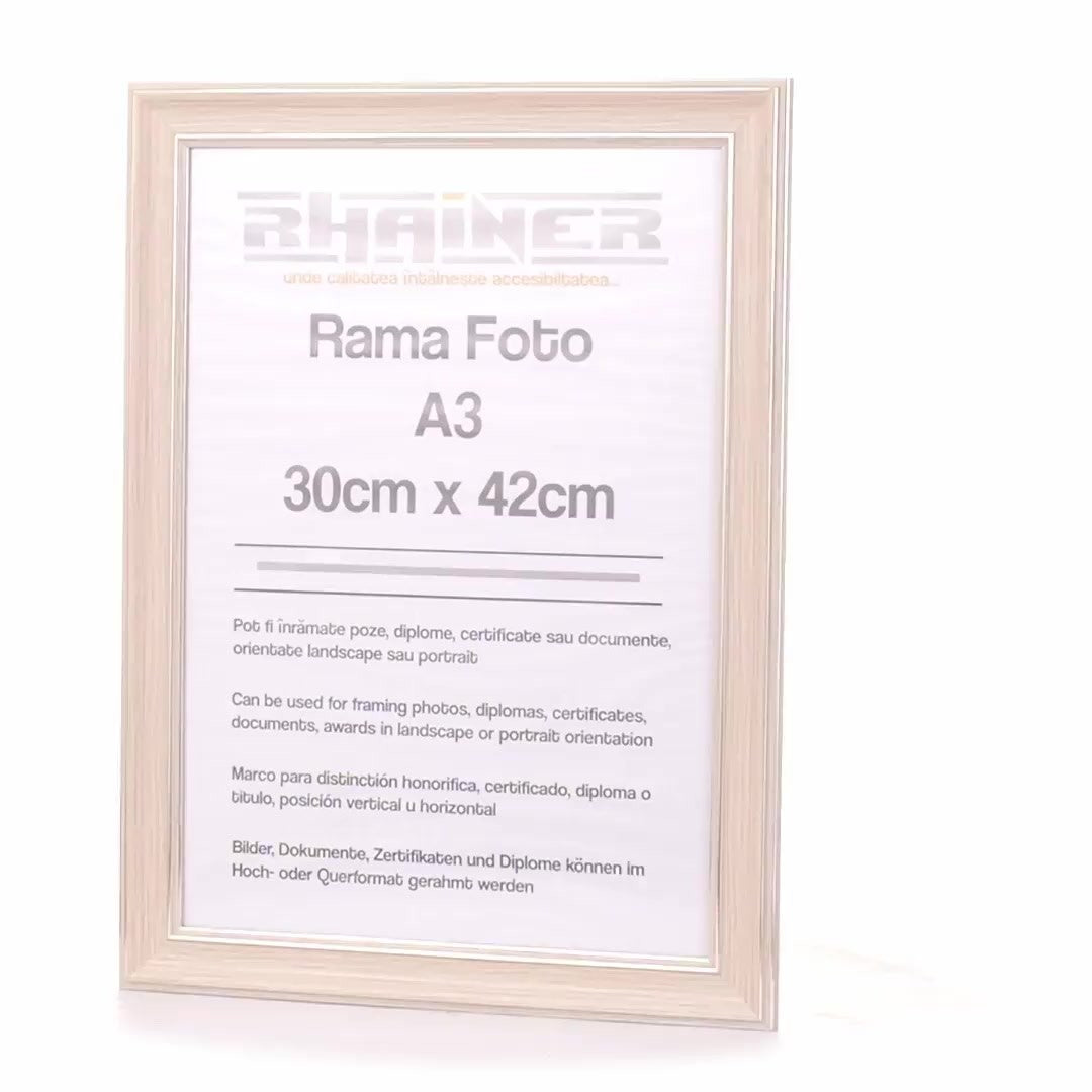 Photo frame Malaga cream+silver A3