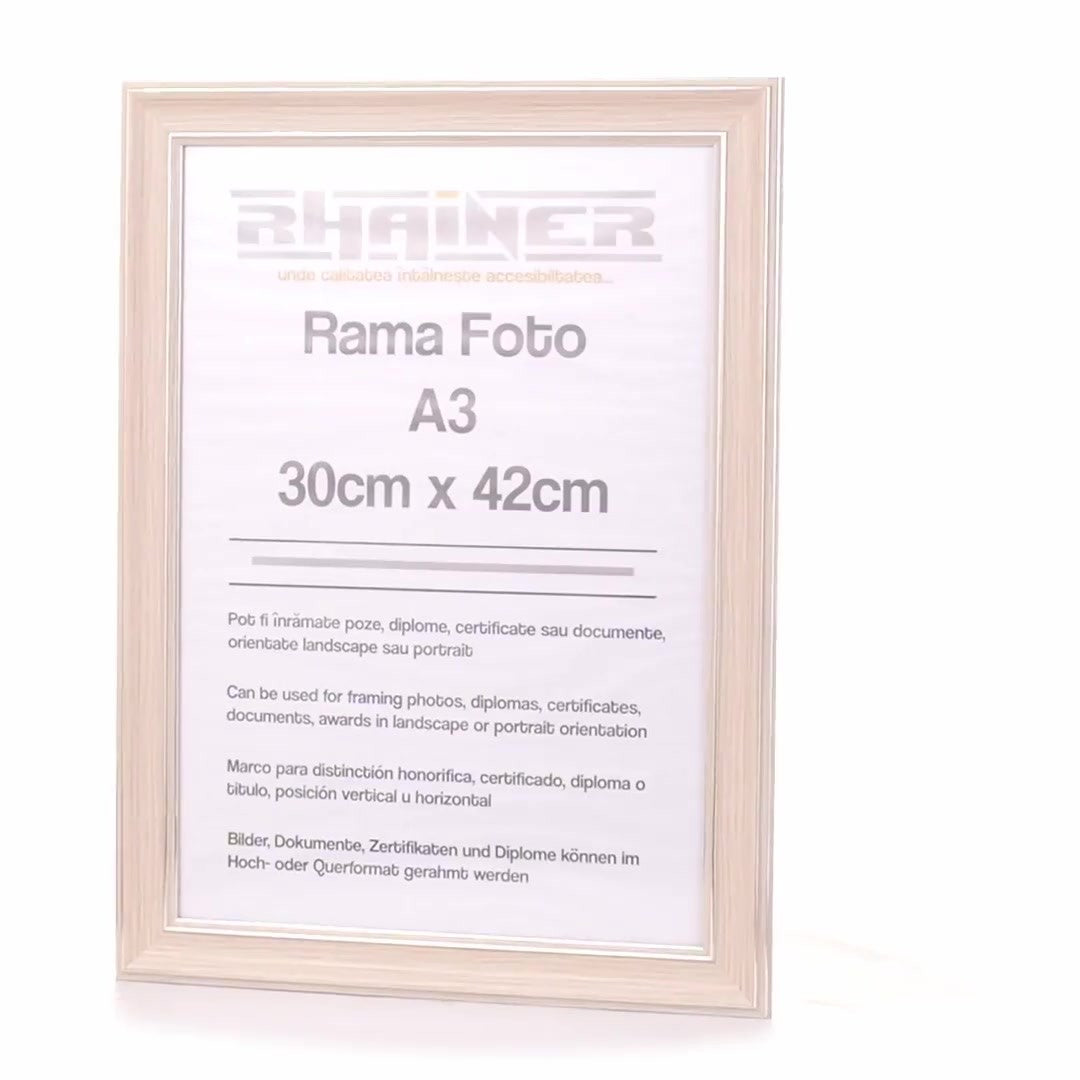 Photo frame Malaga cream+silver A3