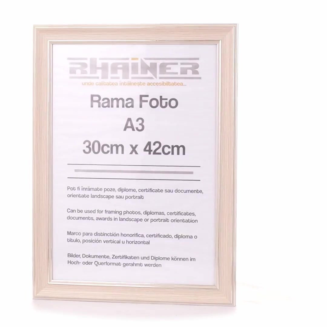 Photo frame Malaga cream+silver A3