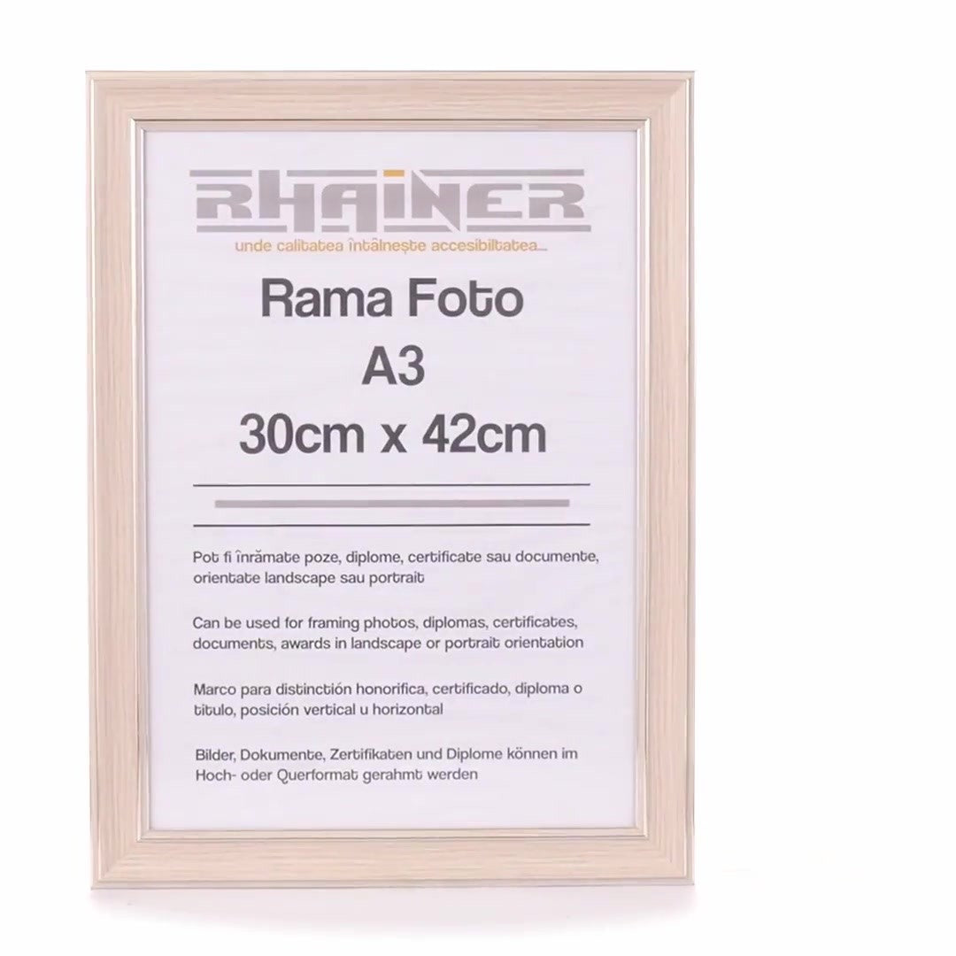 Rama foto Malaga crem+argintiu A3