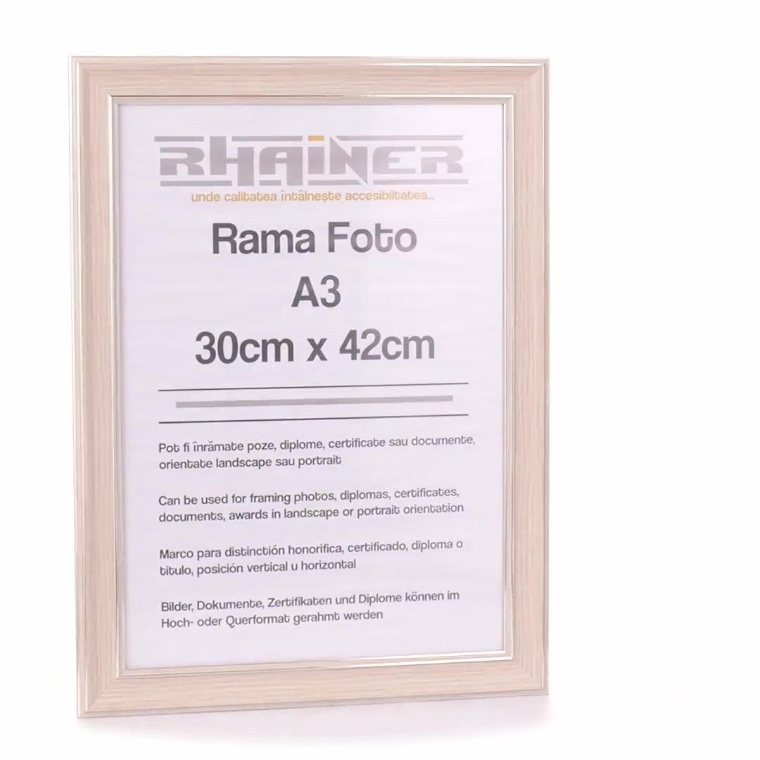 Rama foto Malaga crem+argintiu A3