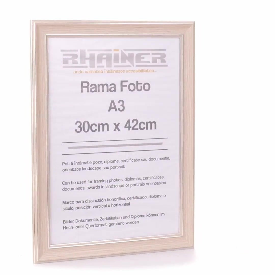 Photo frame Malaga cream+silver A3