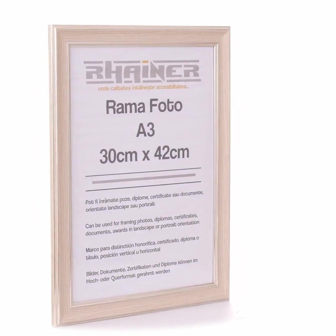Photo frame Malaga cream+silver A3