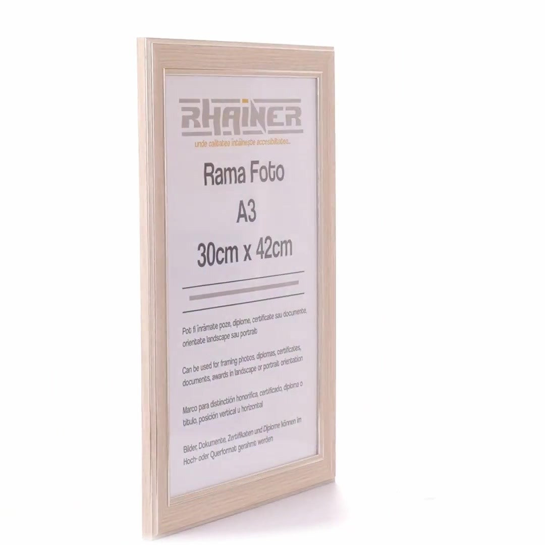 Rama foto Malaga crem+argintiu A3