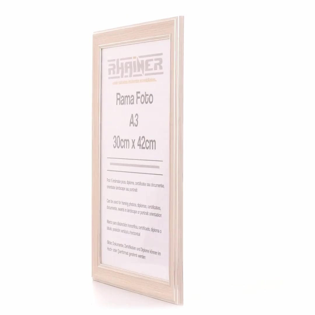 Photo frame Malaga cream+silver A3