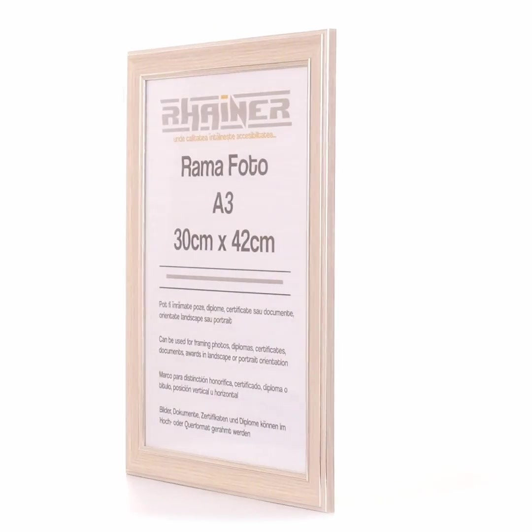 Photo frame Malaga cream+silver A3