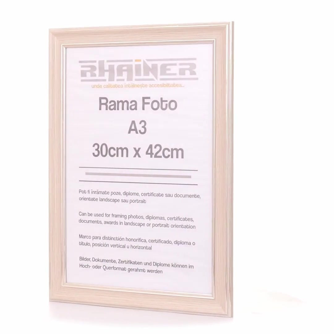 Photo frame Malaga cream+silver A3