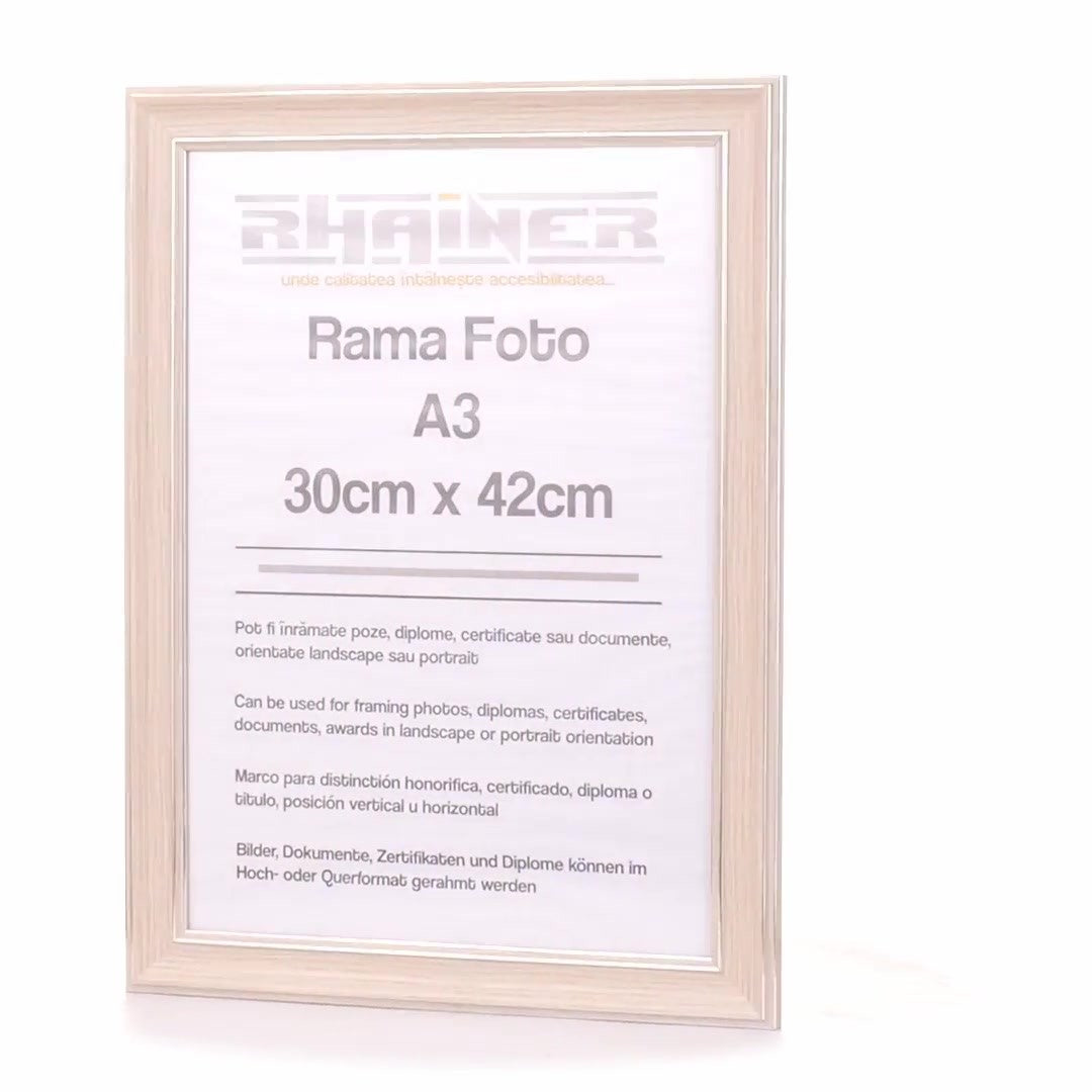 Photo frame Malaga cream+silver A3