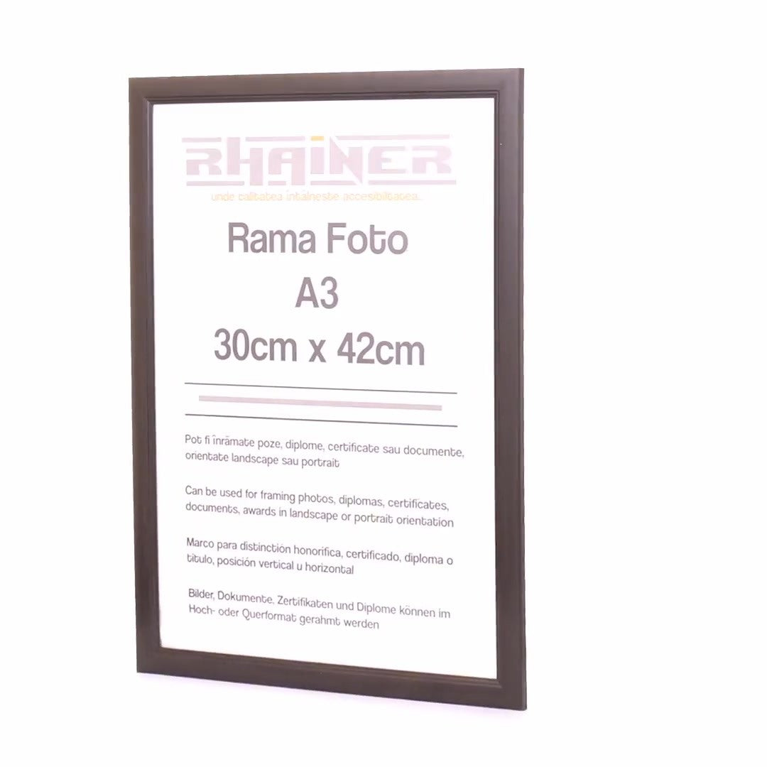 Rama foto Madrid negru A3