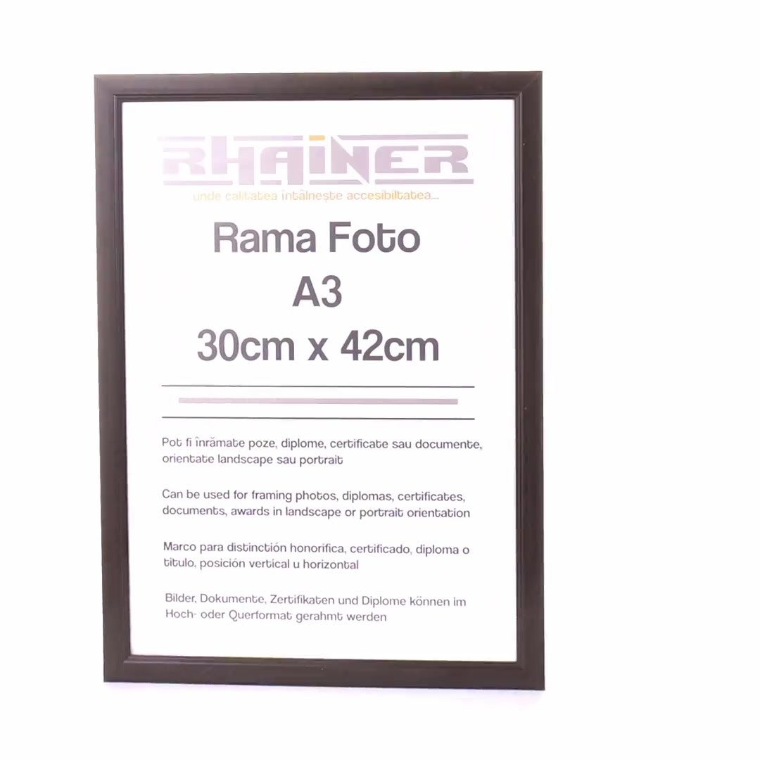 Black Madrid photo frame A3
