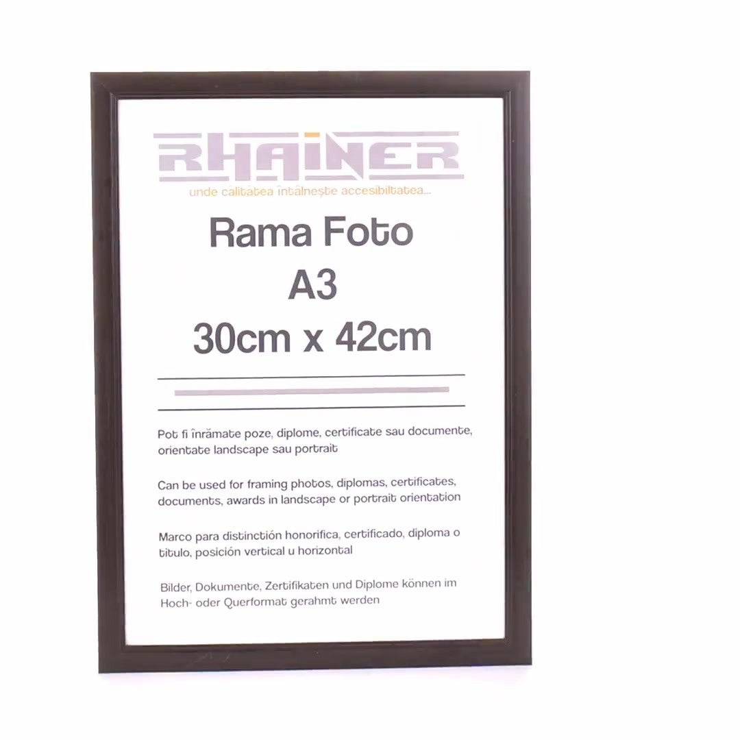Black Madrid photo frame A3