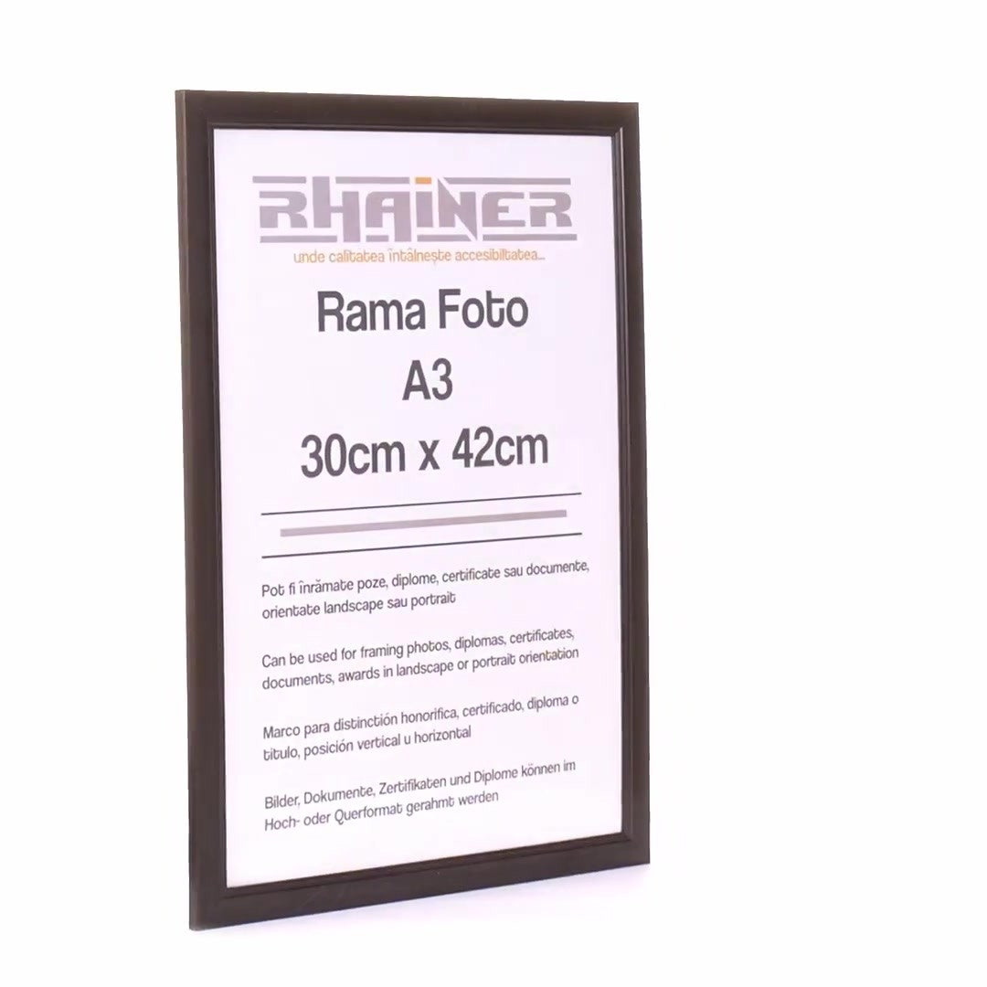 Rama foto Madrid negru A3