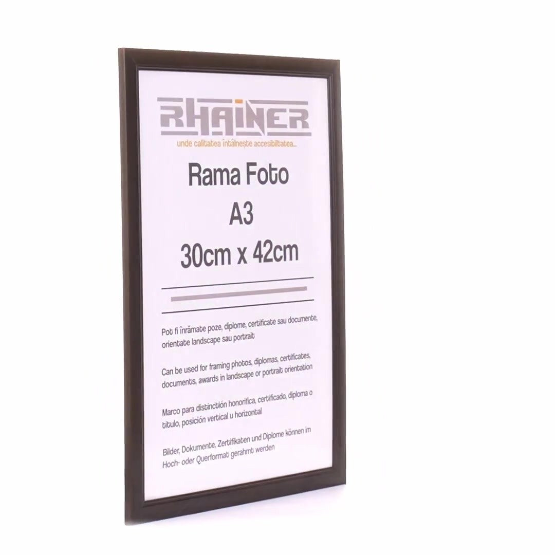 Black Madrid photo frame A3