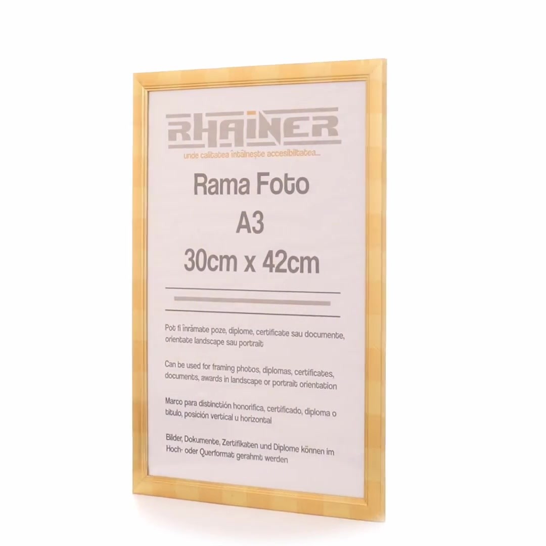 Madrid gold photo frame A3