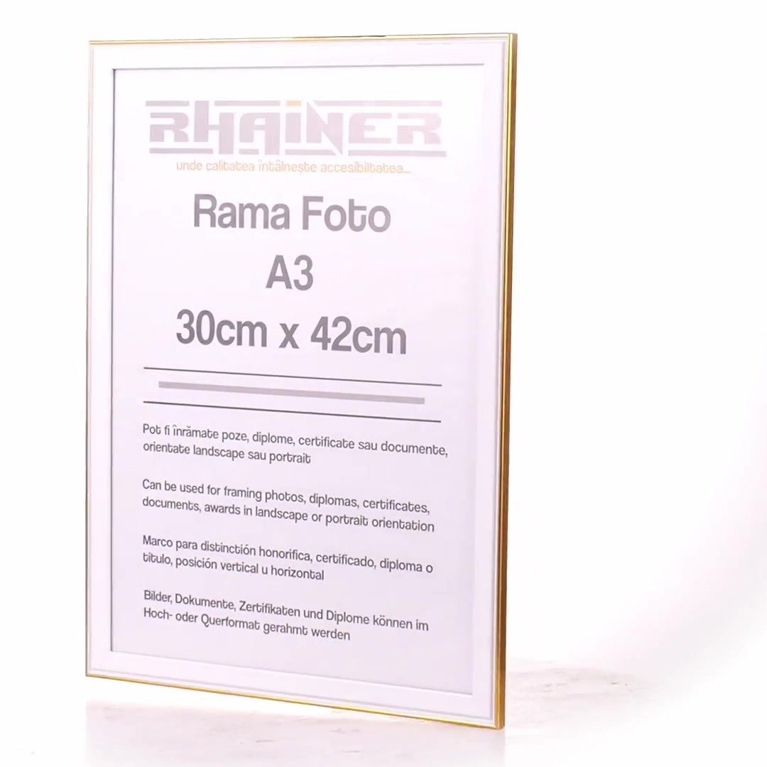 Photo frame Barcelona white+gold A3